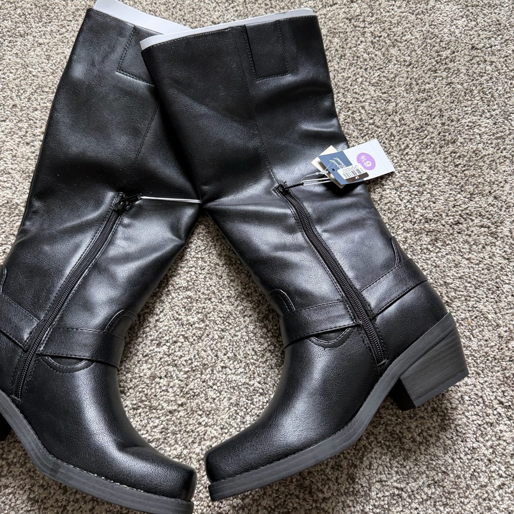 Womens Oakley Harness Moto Biker Boots - Universal Thread Black 6.5 - Picture 7 of 11